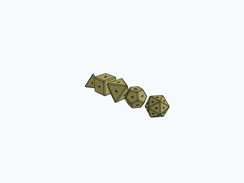 Polyhedral Dice Set