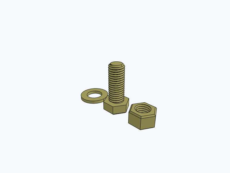 Bolt, Nut and Washer Set